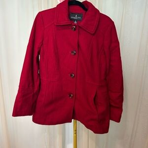 London Fog Women's Scarlet Pea Coat